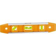 Уровень усиленный, 230 мм, 3 глазка, магнитный, пластмассовый "Торпедо" (IV)  ...Sparta 346115