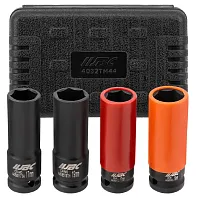 Головки ударные тонкостенные, набор 4пр., 1/2" (6гр.)  