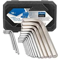 Ключи Г-образные 6-гранные, набор 13+3пр. (2, 2.5, 3-8, 10, 12, 14, 17, 19мм + T25, T30, T40)  ...