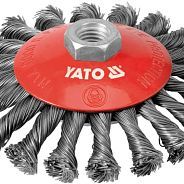 Щётка-крацовка получаша крученная 125mm М14 INOX  YATO YT-4764