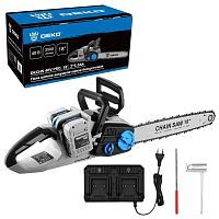 Пила цепная аккумуляторная,40 (20+20), 2АКБ 5,0 А/ч, 18"(450 мм), 3500 об/мин, бак 120 мл,  DEK...