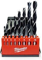 Набор__Сверла по дереву 3-10 мм Brad Point Set (8 шт) в футляре, MILWAUKEE ...