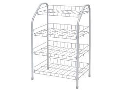Этажерка для обуви 4-х секционная, 460х280х700 мм, матовый серый  ...