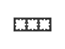 Рамка 3-местная графит, Carre  