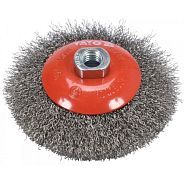 Щётка-крацовка получаша мягкая 100мм М14 INOX  YATO YT-47612