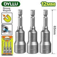 Торцевая магнитная насадка 12x65 мм   (3 шт.)