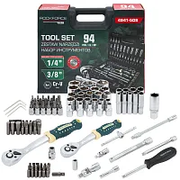 Набор инструментов 94пр. 1/4" 3/8" 6pt RockFORCE LIGHT 