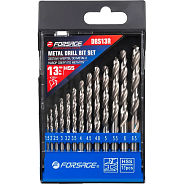 Сверла по металлу, набор 13пр. 1.5-6.5мм  Forsage F-DBS13R