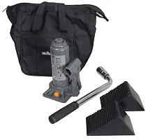 Домкрат бутылочный 4т с клапаном(подхват-195мм, подъем-380мм, ход штока-130мм, ход выкручиваемого ви...