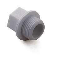 Заглушка резьбовая ПП 1/2" PN 25, серый  РосТурПласт 10915