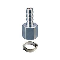 Переходник  1/4 "F - елочка 6 мм с обжимным кольцом