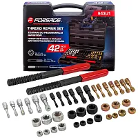 Набор метчиков и плашек для восстановления резьбы, 42пр  ...