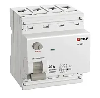 ВДТ ВД-100N 4P 40А 300мА AC эл-мех 6кА PROXIMA  