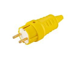 Вилка (с/з, 16А, 250В) желтая  