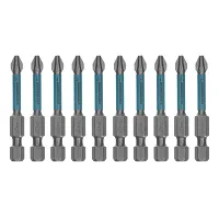 Набор бит торсионных PH2x50 мм, для ударных шуруповертов, отрывн., 10 шт. GROSS ...