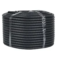 Труба гофр. ПНД с протяжкой d25 мм (50 м) черная-Plast  