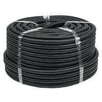 Труба гофр. ПНД с протяжкой d20 мм (100 м) черная-Plast