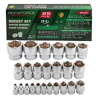 Головки 1/4", 1/2", набор 25пр. RockFORCE 