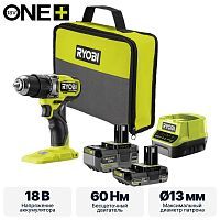 ONE + / Дрель-шуруповерт ударная RYOBI RPD18C1-242S