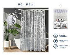 Шторка для ванной (12 колец в комплекте), 180х180 см, Aura, 3D роса (Материал: ПЭВА)  ...