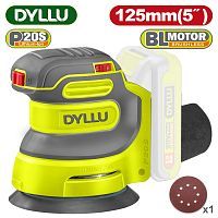 Эксцентриковая шлифмашина аккумуляторная , 20В, БЕЗ АКБ, 125 мм, 13000 об.мин,  ...
