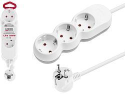 Удлинитель 1,5м (3 роз., 3,5кВт, с/з, ПВС 3х1,5)  