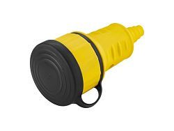 Розетка 1-ая переносная (с/з, 16А, 250В, брызг. защ.) желтая  