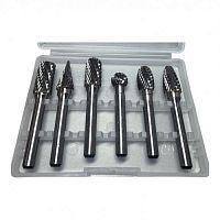 Шарошки металлические для обработки металла 10мм, набор 6 предметов  ...