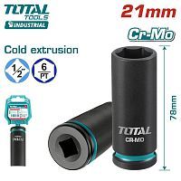 Торцевая головка удлиненная ударная 1/2 " 21 мм  