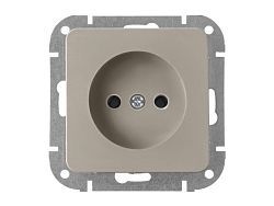 Розетка 1-ая (скрытая, б/з) песочная, Astrum  