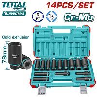 Набор ударных головок удлиненных   (14 шт)