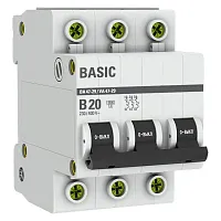 Авт. выкл. 3P 20А (B) 4,5кА ВА 47-29  