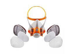 Полумаска 6500 с фильтрами 6510 А1 с предфильтрами и с держателями Jeta Safety (комплект) (р-р М, дл...