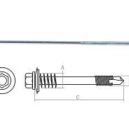 Саморез для сэндвич-панелей 6.3/5.5х240 mm цинк, шайба с прокладкой (70 шт)  ...STARFIX SMC5-39050-70
