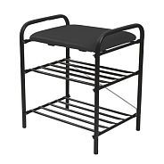 Банкетка для обуви, 500х330х440 mm, черный матовый  NIKA Б1-1/Ч