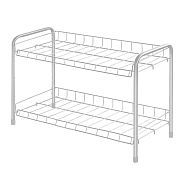 Этажерка для обуви 2-х секционная, 660х280х440 мм, матовый серый  ...NIKA ЭТ3/МС