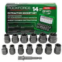 Головки-экстракторы для поврежденных болтов/гаек, набор 14пр. RockFORCE ...