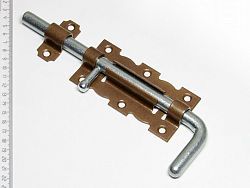 Задвижка дверная 100 мм круглая, бр.металлик/цинк  