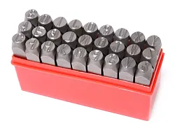 Набор штампов буквенных 5мм, 27пр., в пластиковом футляре  ...