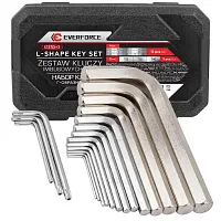 Ключи Г-образные 6-гранные, набор 13+3пр. (2, 2.5, 3-8, 10, 12, 14, 17, 19мм + T25, T30, T40)  ...