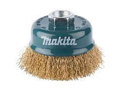 Щетка д/дрели чашечная проволочная 75 мм, М14х2 (гофрированная, латунь)  ...
