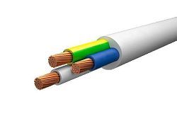 Провод ПВСм 3х1,0 (бухта 100м) Б БелРоскабель (белый, ГОСТ 7399-97)  ...