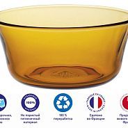 Салатник стеклянный, 105 mm, серия Lys Amber  DURALEX 2006DF06A1111