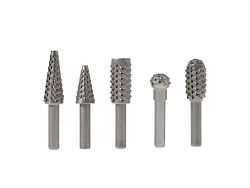 Набор борфрез (шарошек) по дереву, 5 шт  