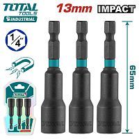 Торцевая магнитная насадка 13x65 мм   (3 шт )