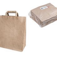 Пакет бумажный с ручками, б/п, 320*200*370, крафт, 50 шт  PERFECTO LINEA 47-320200