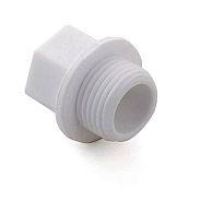 Заглушка резьбовая ПП 3/4" PN 25, белый  РосТурПласт 10556