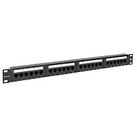 Патч-панель TERACOM 19'' Cat.5E 1U неэкранированная UTP 24 порта RJ-45 110 IDC  ...