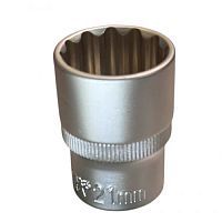 Головка торцевая 1/2" 12гр. 21 мм, L38 мм, CrV  