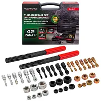 Набор метчиков и плашек для восстановления резьбы, 42пр RockFORCE ...